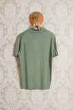 Maglia polo in lino da uomo color military green di amaranto