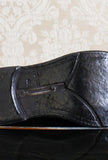 Scarpa derby stringata da uomo handmade in italy dalla maison lemargo color ebano