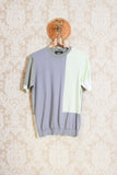 T-shirt Color-Block Menta Grey