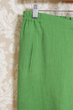 Pantalone bojan donna di niù in lino verde cedro ss24