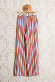 panalone jogger palazzo da donna di niù fashion ss24 stripes dattero 