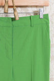 pantalone sigaretta donna in cotone papertouch di niù color verde cedro ss24