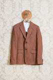 giacca monopetto in lino da uomo di officina 36 color tabacco ss24