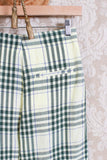 pantalone tokyo donna di phisique du role fantasia check cream emerald ss24