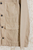 Work Jacket Safari da uomo in tessuto wax desert cotton di white sand ss24