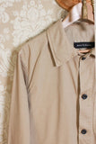 Work Jacket Safari da uomo in tessuto wax desert cotton di white sand ss24